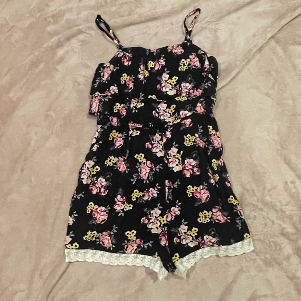 Girls Justice floral romper - Picture 2 of 4